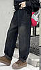 Джинси мом скейтери Bailong чоловічі теплі широкі баггі на флісі, 31, Синій, фото 2