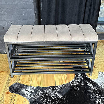 Банкетка  в стилі Loft лінійна стяжка вибір