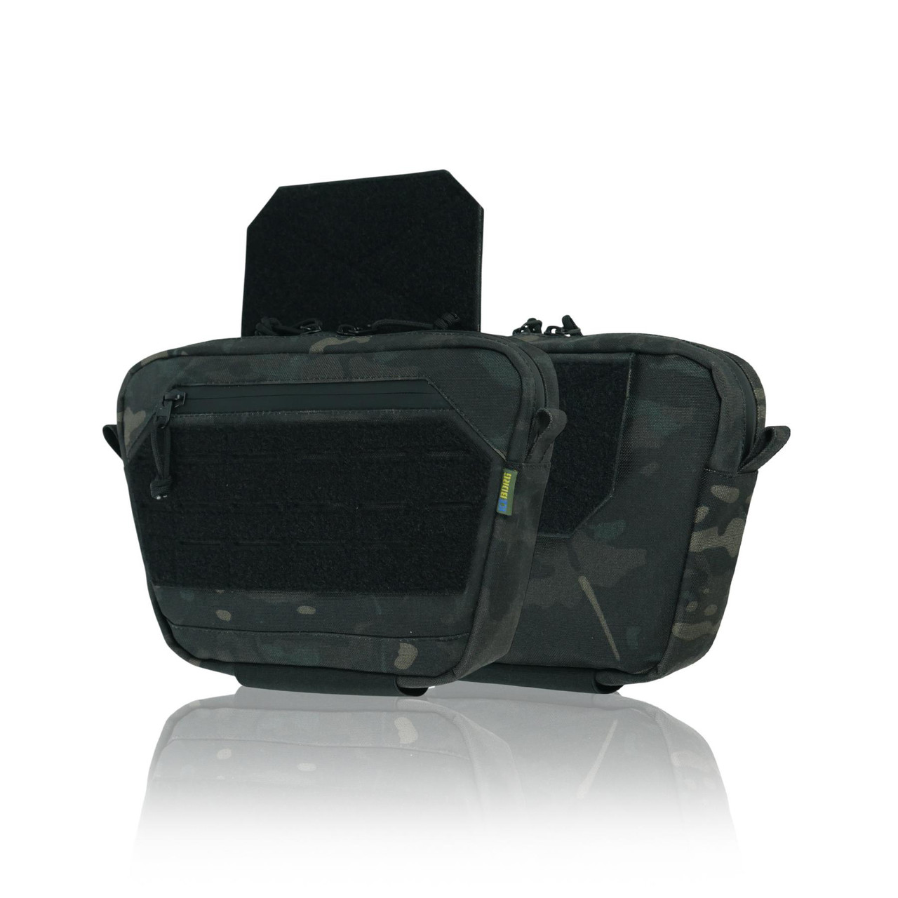 Сумка-напашник M(23х15,4х6 см) Kiborg GU Cordura Чорний Мультикам з NIR просочення (для меньш помітного для ПНБ), фото 1