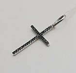 Хрест зі срібла з куб.цирконієм, фото 2