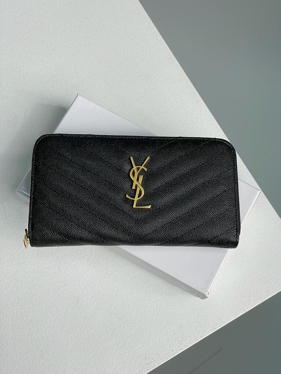 Стильний жіночий гаманець Yves Saint Laurent з натуральної шкіри