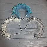 Обруч для свята — корона (сніжинка) срібло, фото 2