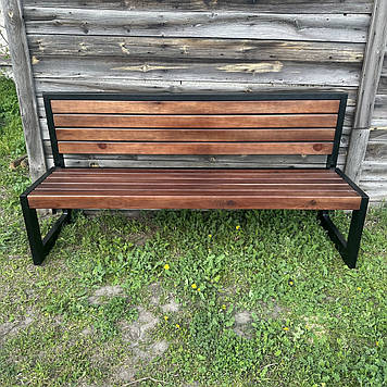 Лавка паркова Лофт зі спинкою