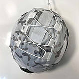 Кавер на шолом FAST в камуфляжі Мультікам білий, фото 7