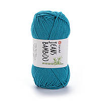 Yarnart JEANS BAMBOO (Джинс Бамбук) No 140 темна бірюза (Пряжа бамбук, нитки для в'язання)