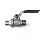 Кран нержавіючий кульовий з зовнішньою різьбою AISI304 Ду8 Ру63