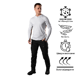 Лонгслів Chiton Air Hood CoolPass SJ Білий
