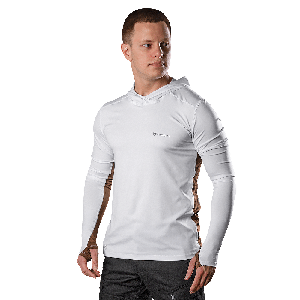 Лонгслів Chiton Air Hood Білий