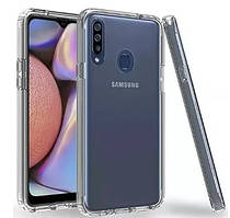 Силіконовий чохол для Samsung Galaxy A20s - Прозорий (із заглушками)