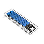 Зовнішня кишеня з радіатором XON MemoryCase для M.2 NVMe (PCIe) USB 3.1 Type-C (XSC5C13NV1PT 2155) Прозора, фото 3