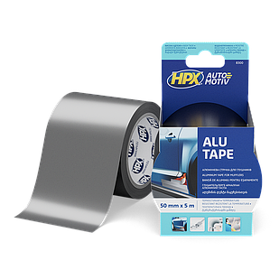 ALU TAPE - 50мм x 5м - для глушників, алюмінієва клейка стрічка (алюмінієвий скотч) HPX