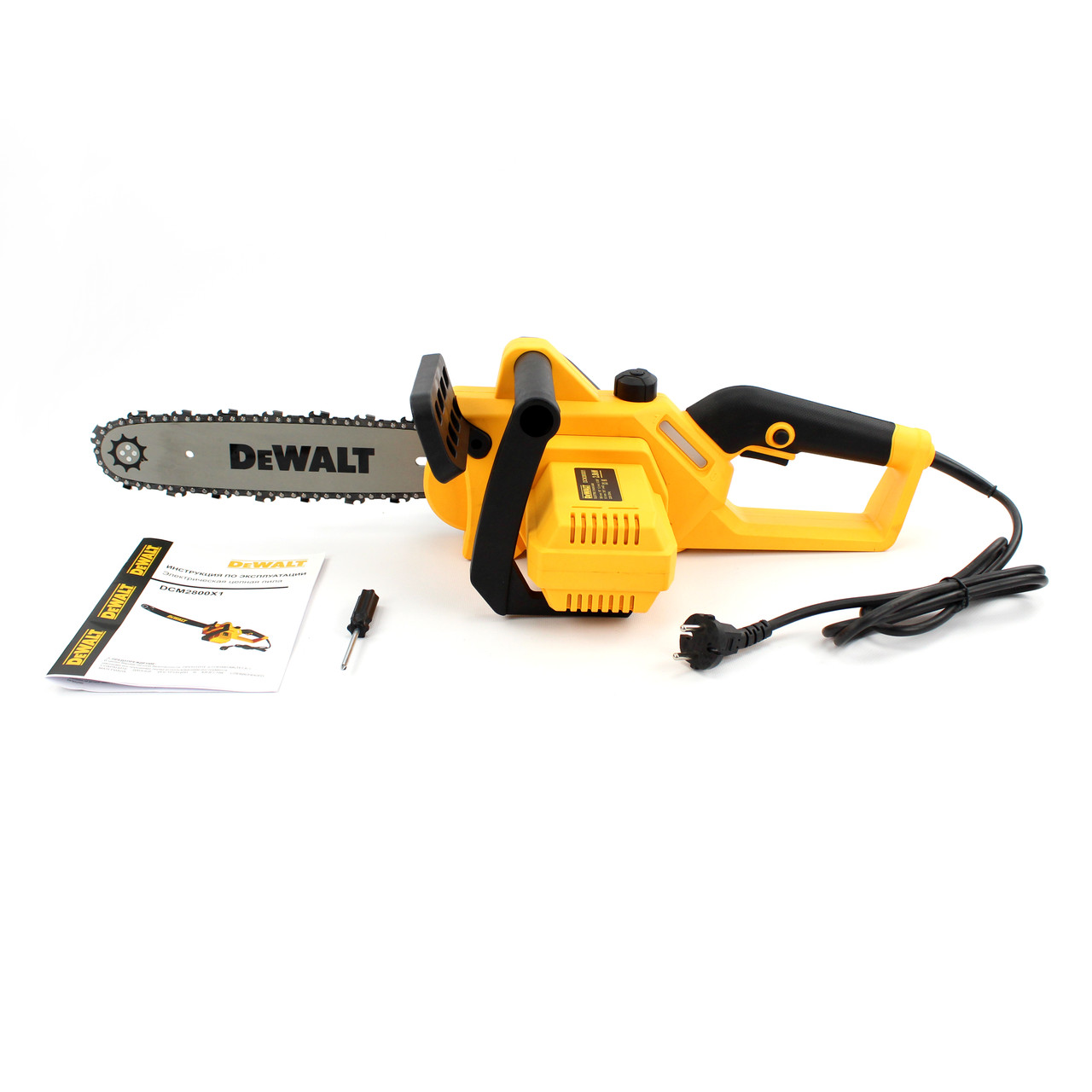 Електрична ланцюгова пила DeWalt DCM2800X1 (шина 30 см, 2.8 кВт) Електропила Деволт