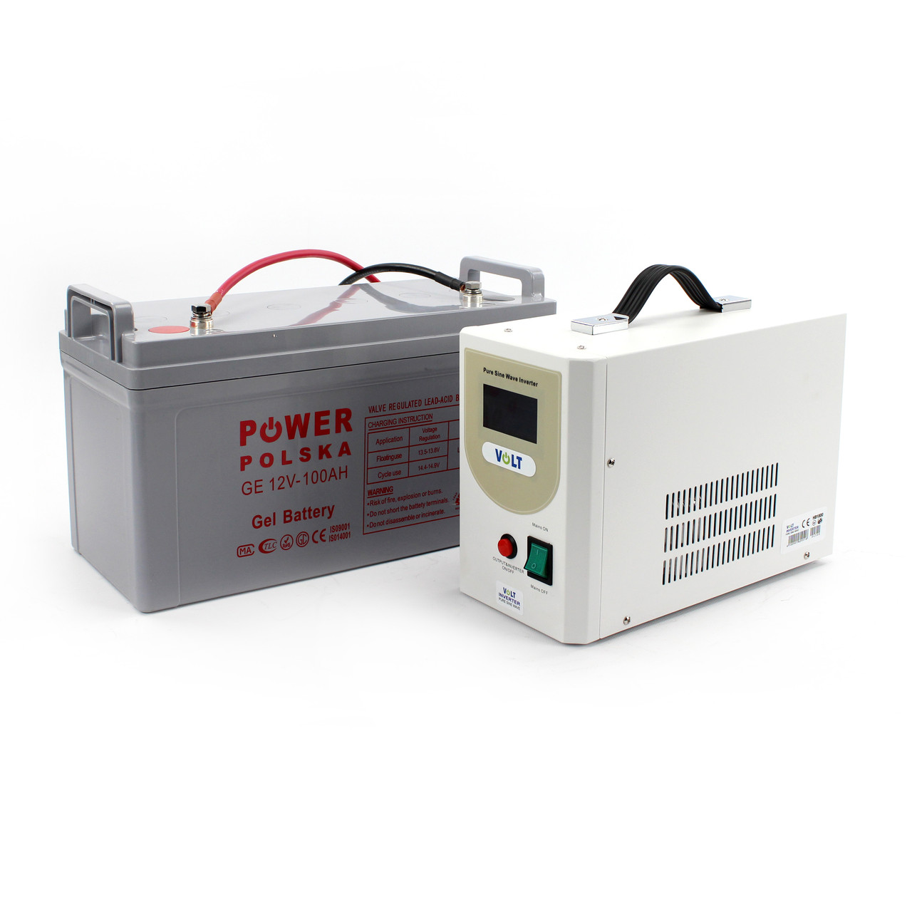 Комплект резервного живлення ДБЖ 12V Volt HB1800 1500Вт + гелева батарея GE 12V,100AH