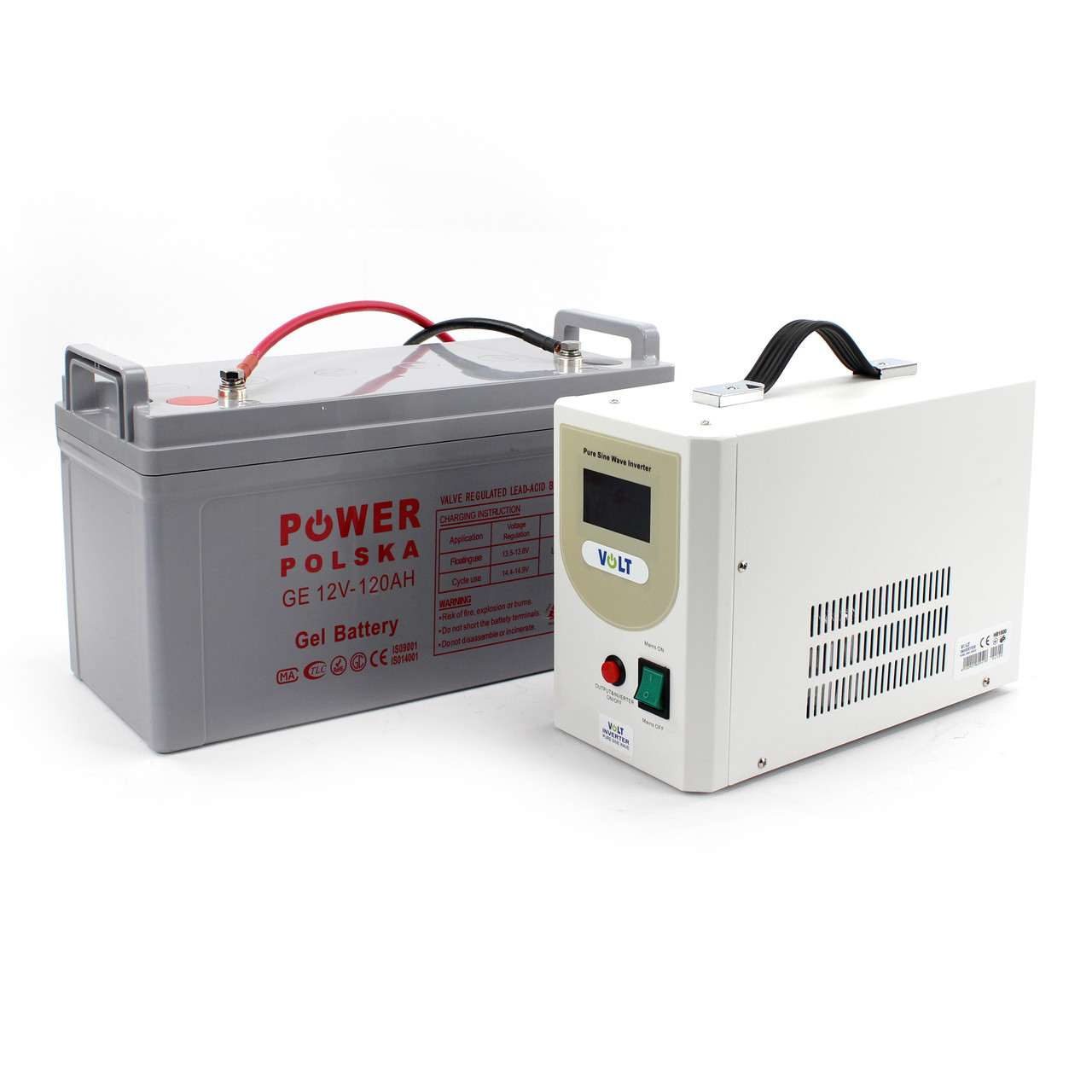 Комплект резервного живлення ДБЖ 12V Volt HB1800 1500Вт + гелева батарея GE 12V,120AH