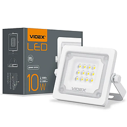 LED прожектор VIDEX |10W, 5000K, 220V| Білий VL-F2e-105W