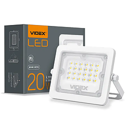 LED прожектор VIDEX |20W, 5000K, 220V| Білий VL-F2e-205W