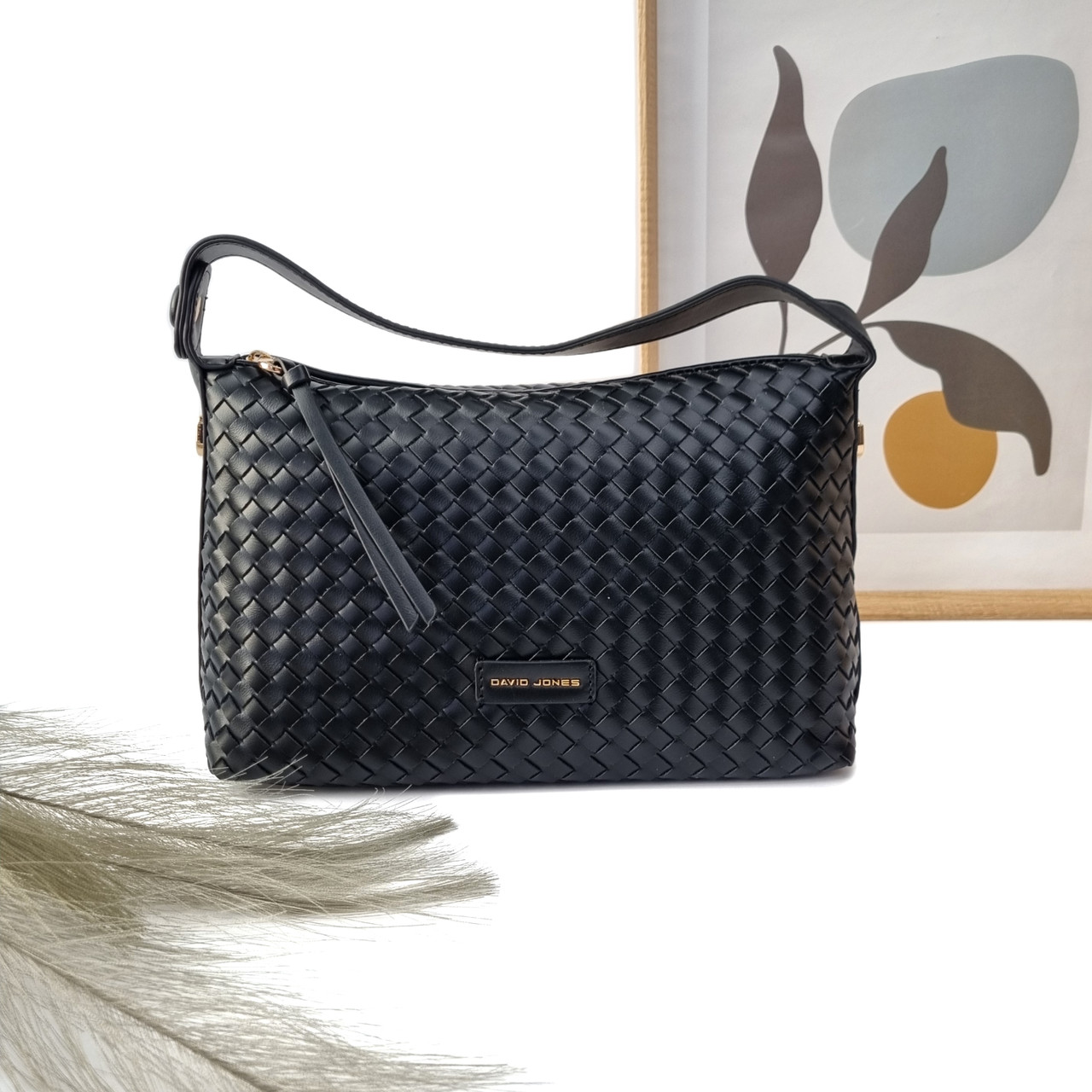 Женская сумка через плечо кросс-боди экокожа черный Арт.CM7290 black DavidJones Франція