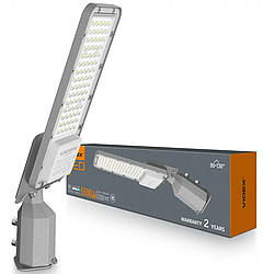Вуличний LED ліхтар прожектор VIDEX |IP65, SLE17, 50W, 5500Lm, 5000K, 220V| Сірий VL-SLE17-0505