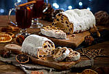 Різдвяний кекс штоллен з марципаном та родзинками Stollen Goldora Edelmarzipan 1 кг, фото 7