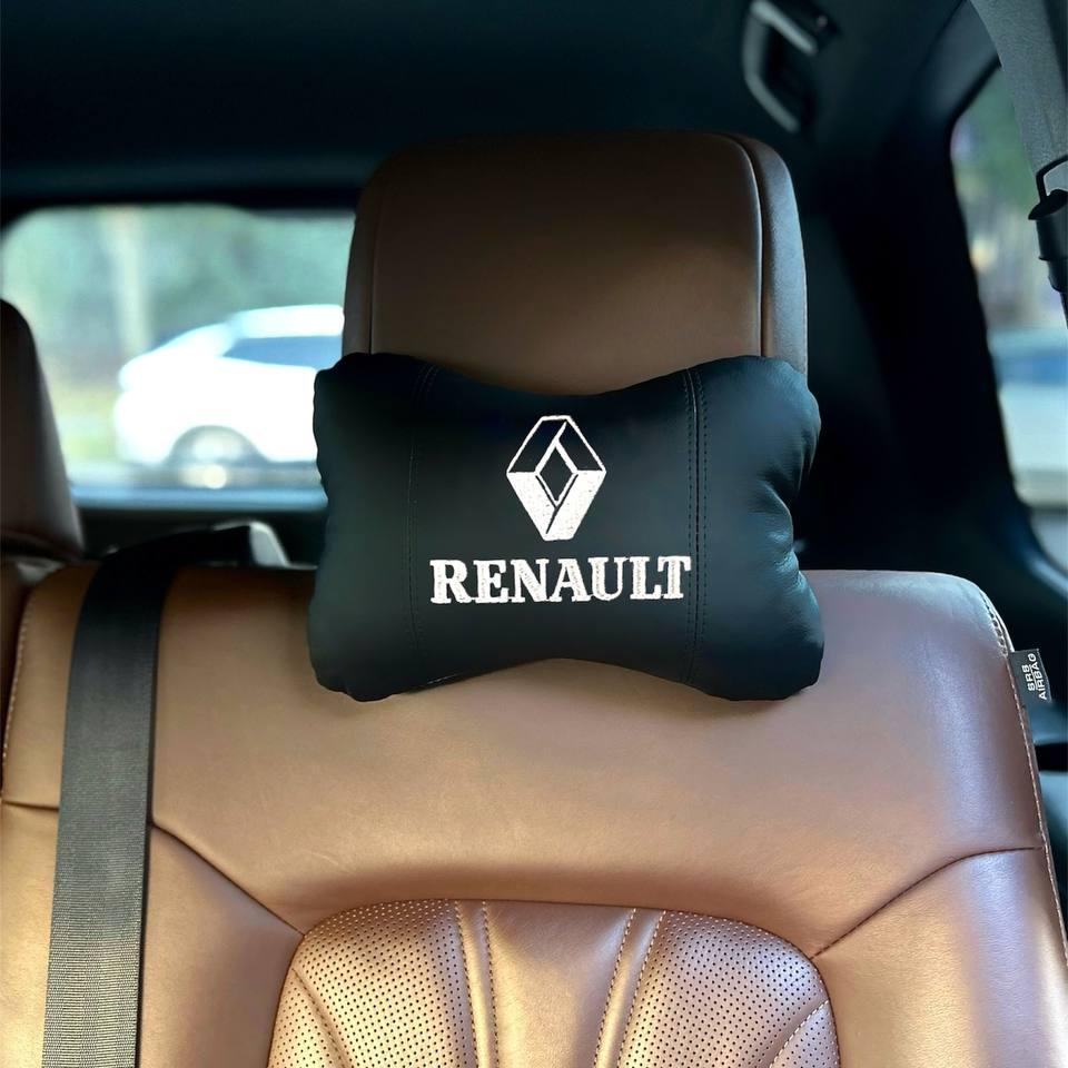 Подушка на підголівник з вишивкою марки Renault, фото 1