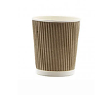 Стакани паперові гофровані 110 мл 25 шт бурі Ripple, фото 2