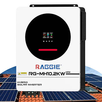 Гібридний однофазний інвертор Raggi RG-MH10.2KW на 10.2 кВт 48В для сонячних систем із чистою синусоїдою