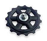 Зірочка ролик на 15 зубів для заднього перемикача велосипеда чорна, фото 2