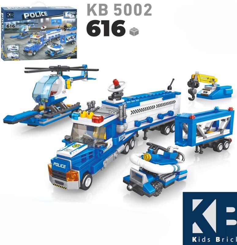 Конструктор поліцейська техніка 616 деталей 5 в 1 Limo Toy