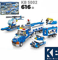 Конструктор поліцейська техніка 616 деталей 5 в 1 Limo Toy