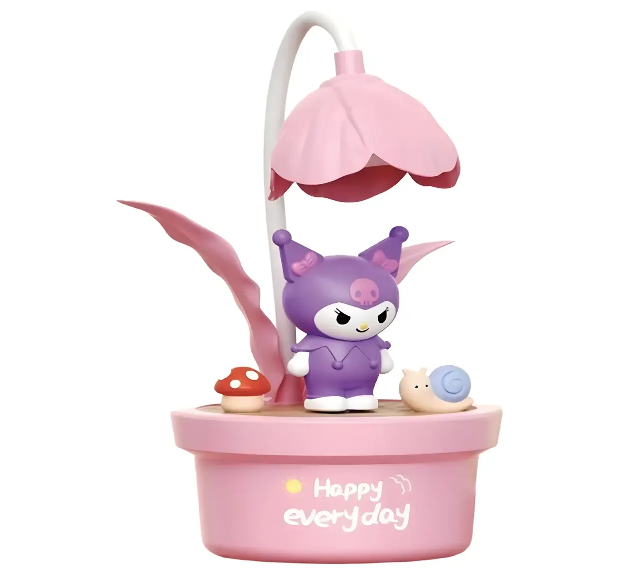 🌸Настільна лампа для дітей з квіточкою "Куромі" Happy Everyday дитячий нічник на акумуляторі Рожевий, фото 1