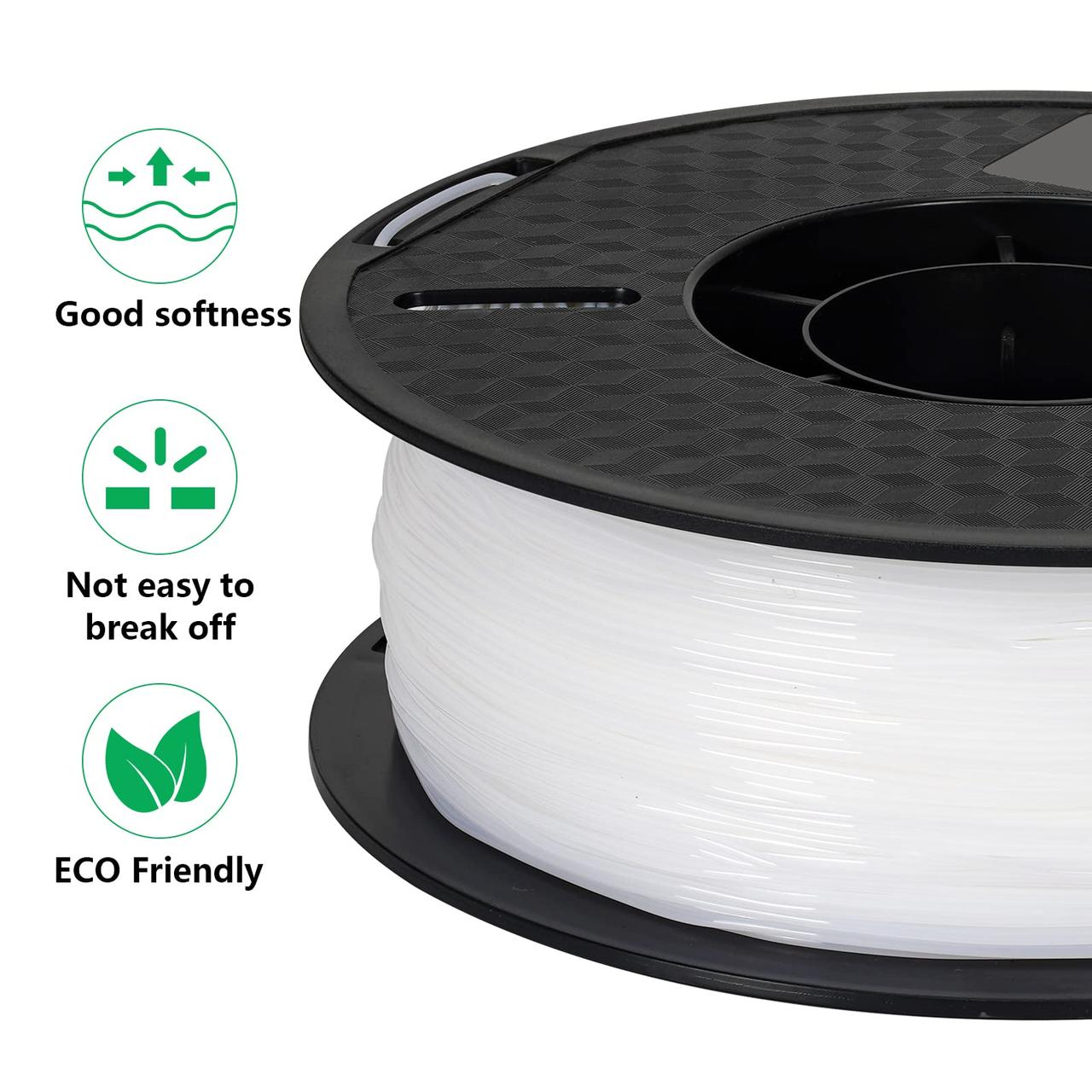 Пластик філамент для 3D-печати KINGROON TPU White