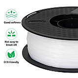 Пластик KINGROON TPU White (B01392), Classic Spool, 1.75мм, 1кг, 335м, 210-230°C, Білий філамент для 3Д-друку, фото 5