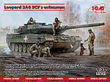 Збірна модель (1:35) Танк Leopard 2A6 з екіпажем, Збройні сили України, фото 3