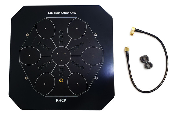 FPV антена патч 3.2 ГГц Maple Wireless Bottom SMA Female 15 dВіс кругова права - 1 шт.