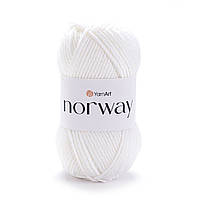 YarnArt NORWAY (Норвей) №150 білий (Пряжа акрилова, нитки для в'язання)