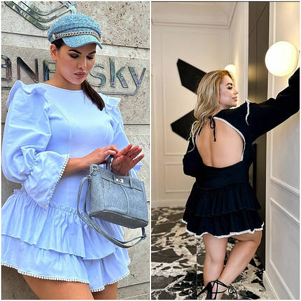 Сукня коротка з відкритою спиною, фото 1