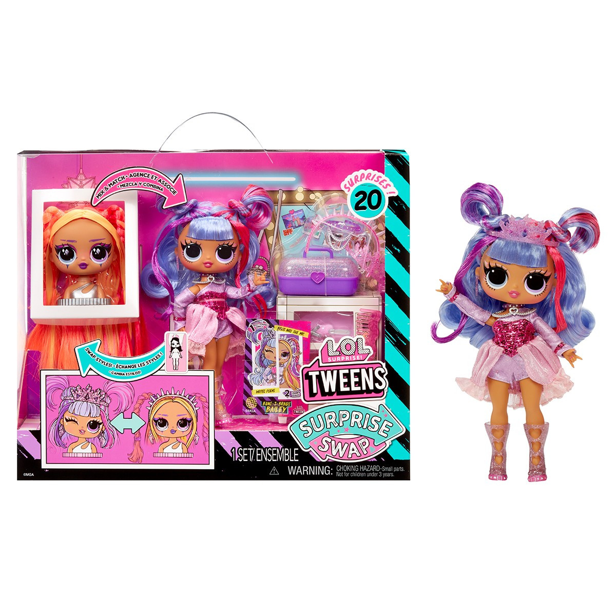 Лялька LOL Surprise Surprise Swap Tweens Бейлі Брейдс 591757, фото 1