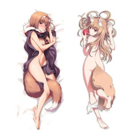 Дакімакура 150 х 50 см Волчиця і пряності Spice and Wolf Подушка з наволочкою обнімашка, фото 1