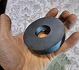 Якісний Магніт круглий феритовий посилений  84мм/15мм/32мм, фото 2
