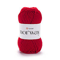 YarnArt NORWAY (Норвей) №41 червоний  (Пряжа акрилова, нитки для в'язання)