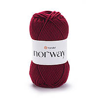 YarnArt NORWAY (Норвей) №43 бордовий  (Пряжа акрилова, нитки для в'язання)