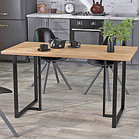 Сучасний стіл обідній прямокутний лофт Тетра Loft Design Дуб Крафт Золотий