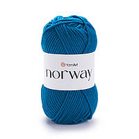 YarnArt NORWAY (Норвей) №843 синя бірюза  (Пряжа акрилова, нитки для в'язання)