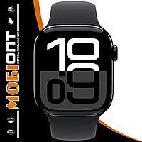 Apple Watch Series 10 GPS 42mm Jet Black Aluminum Case with Black Sport Band M/L MWWF3