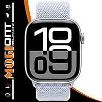 Apple Watch Series 10 GPS 42mm Silver Aluminum Case with Blue Cloud Sport Loop MWWD3