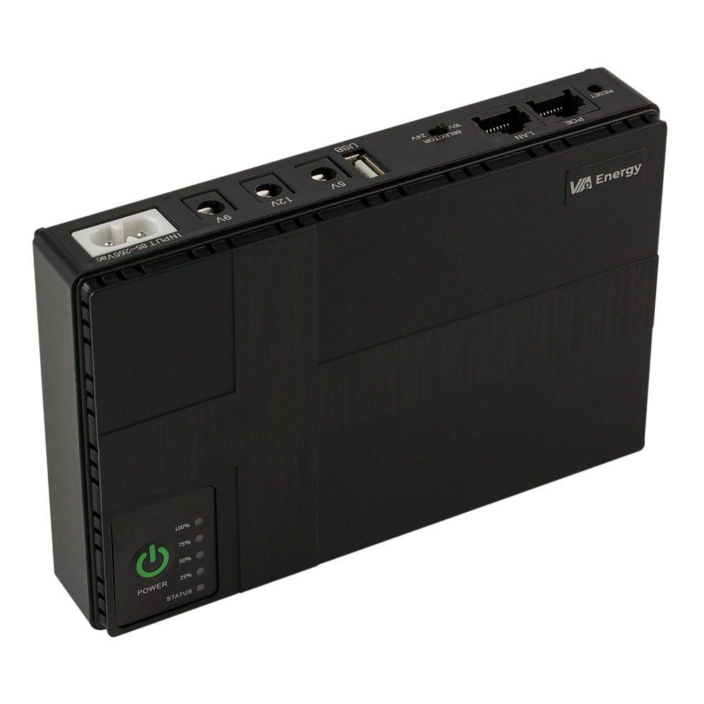 Джерело Бесперебійного Живлення Mini UPS VIA Energy 3.0 USB, DC, 5V+9V+12V,POE 12V+24V (12000mAh) Колір