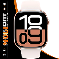 Apple Watch Series 10 GPS 46mm Rose Gold Aluminum Case with Light Blush Sport Band S/M MWWT3