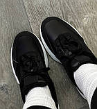 Кросівки кеди біле чорне хутро екошкіряні, фото 4