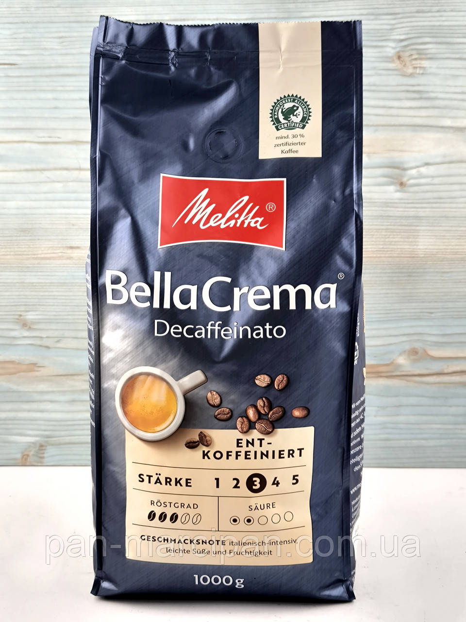 Кава в зернах Melitta Bella Crema Decaffeinato 1кг (Німеччина), фото 1