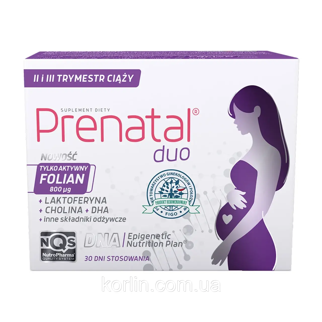 Prenatal Duo Пренатал Дуо Вітаміни Для вагітних 30 твердих капсул + 60 гелевих капсул Польща Доставка з ЄС